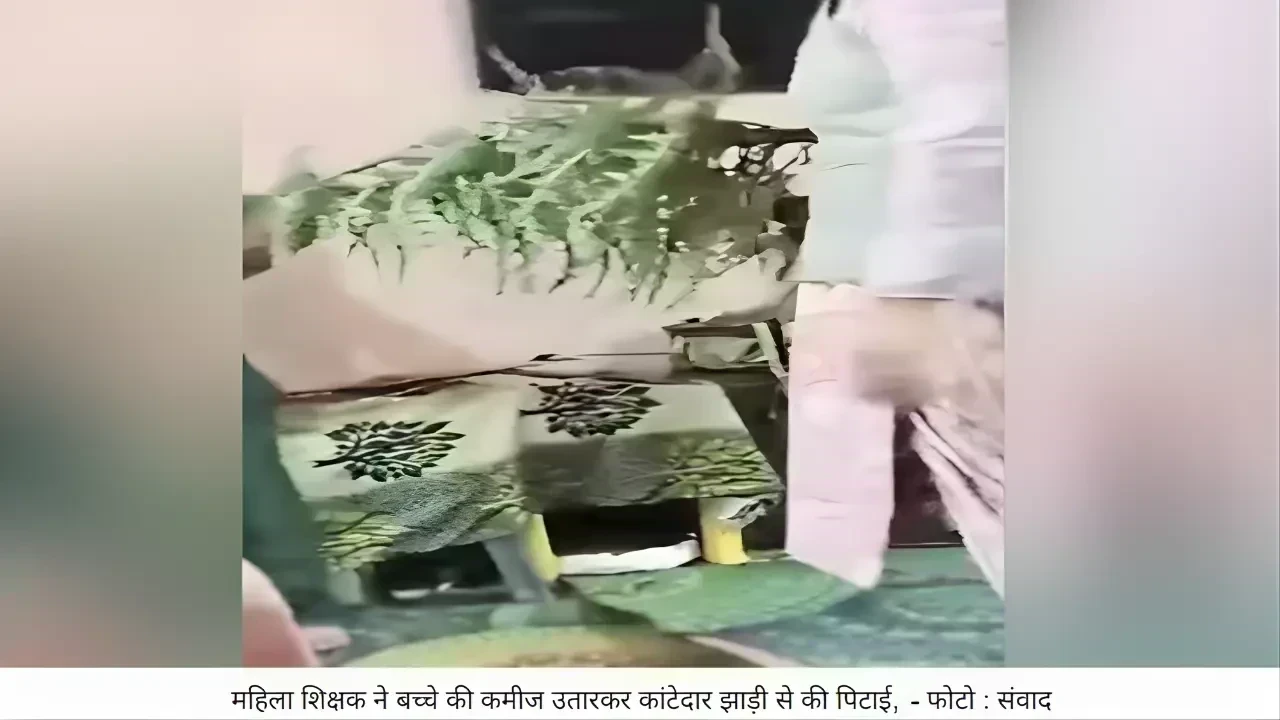 महिला शिक्षक ने छात्र की शर्ट उतारकर कांटेदार झाड़ी से की पिटाई, मामले में कार्रवाई