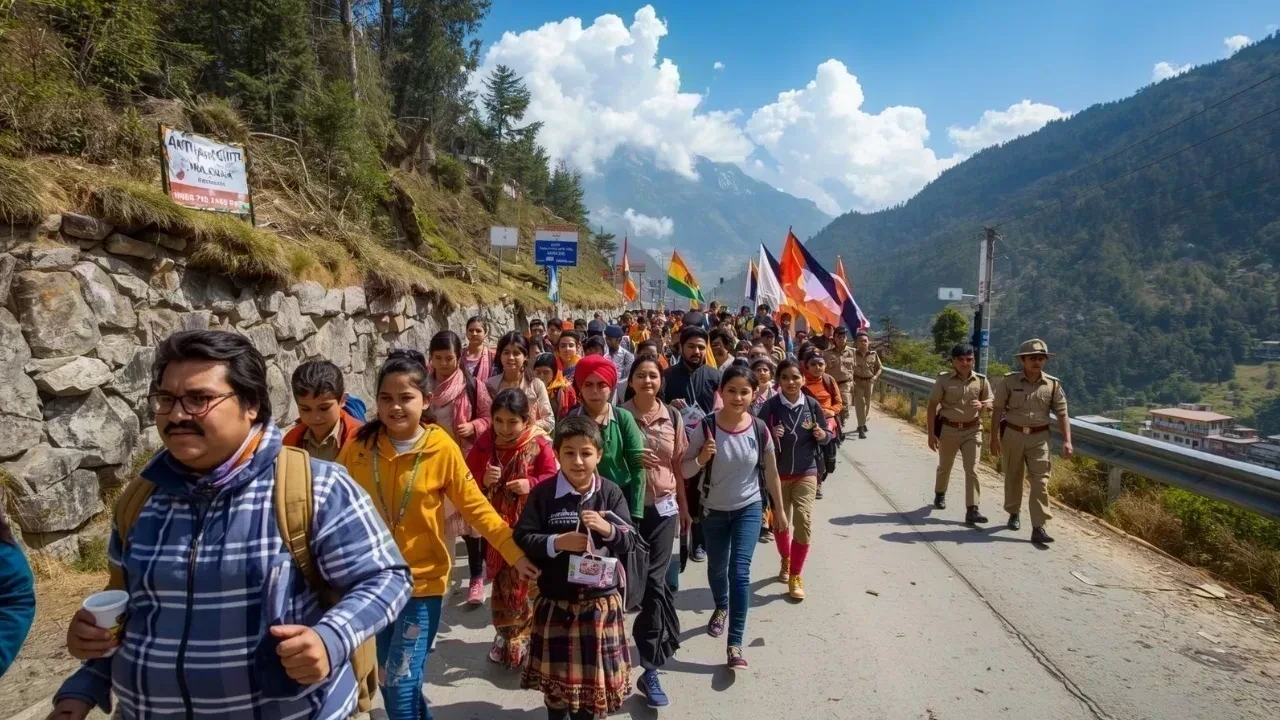 हिमाचल प्रदेश पुलिस का 'एंटी-चिट्टा वॉकाथॉन' अभियान