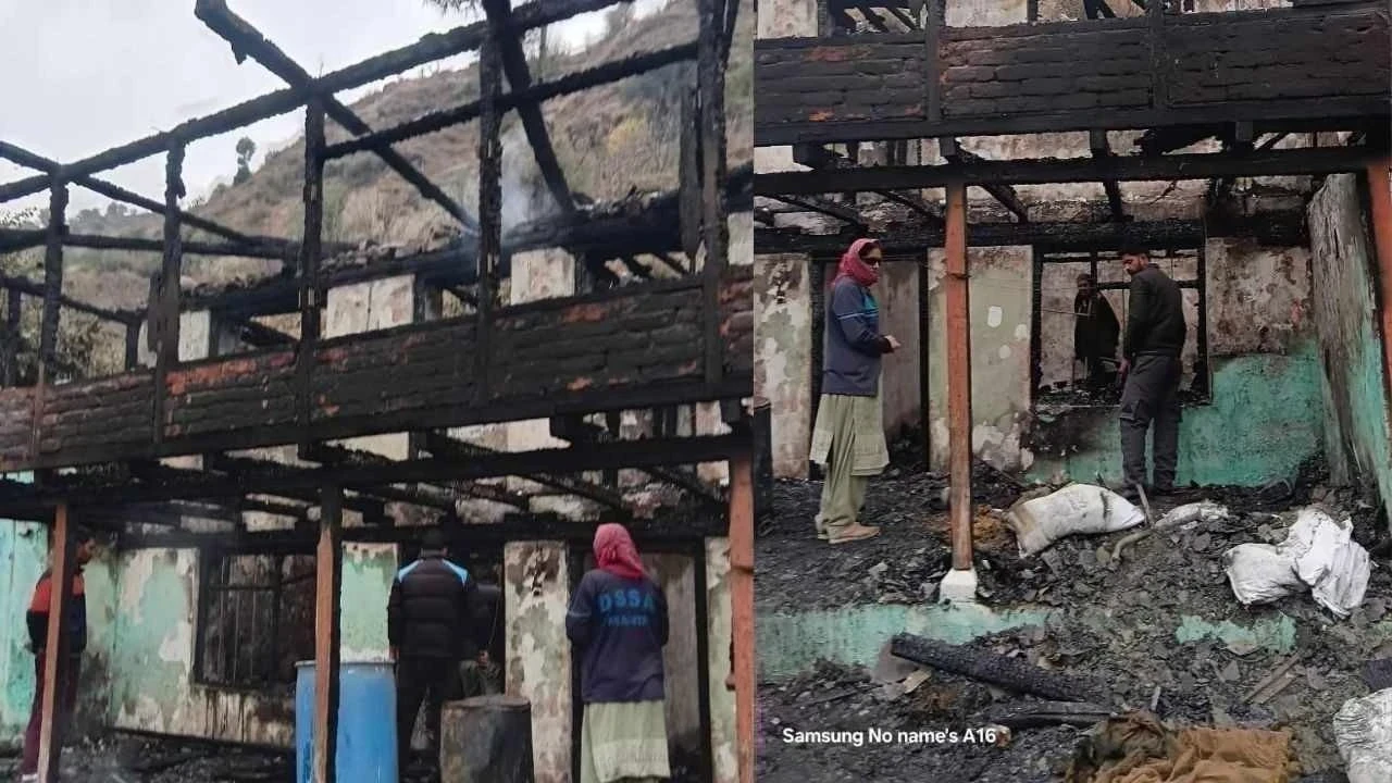 शानोऱ में आग की भयंकर लपटें, मकान राख, परिवार को बड़ा आर्थिक नुकसान