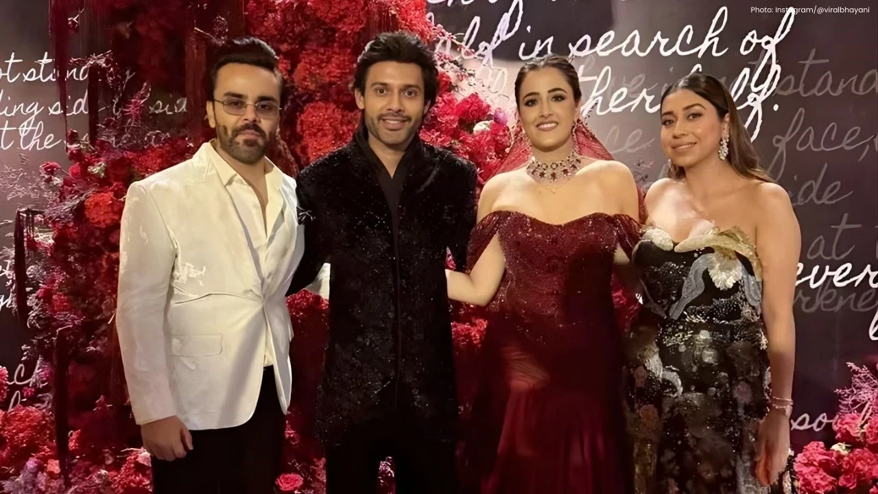 नुपुर संन और स्टीबिन बे की मुंबई रिसेप्शन में स्टाइलिश और ग्लैमरस एंट्री