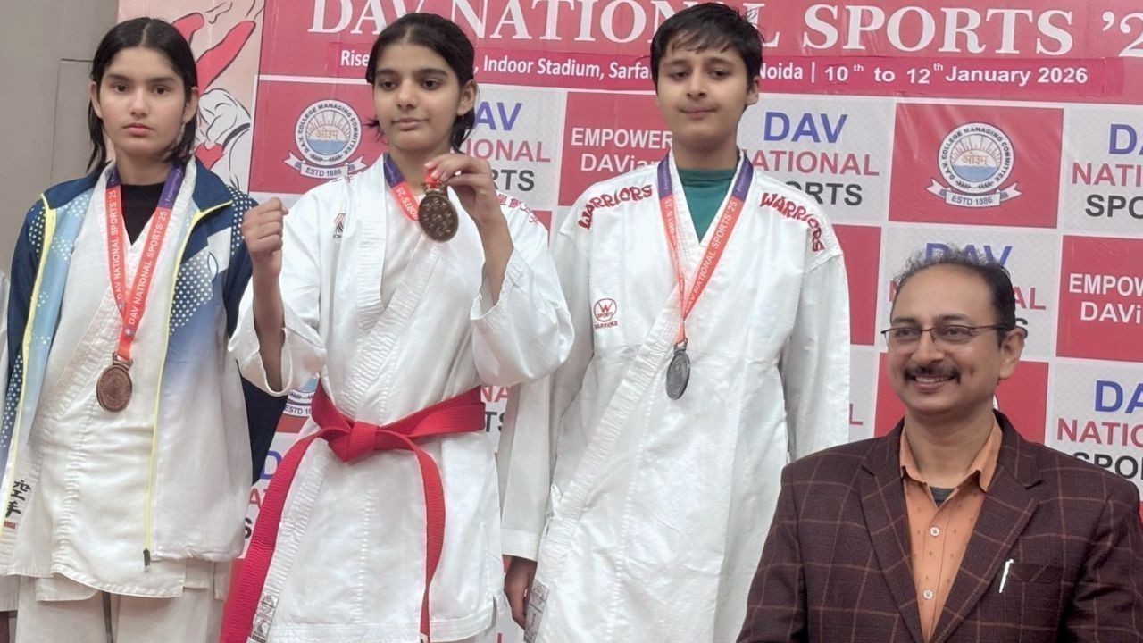 घुमारवीं की खिलाड़ी तनीषा ने डीएवी नेशनल प्रतियोगिता में कांस्य पदक जीता