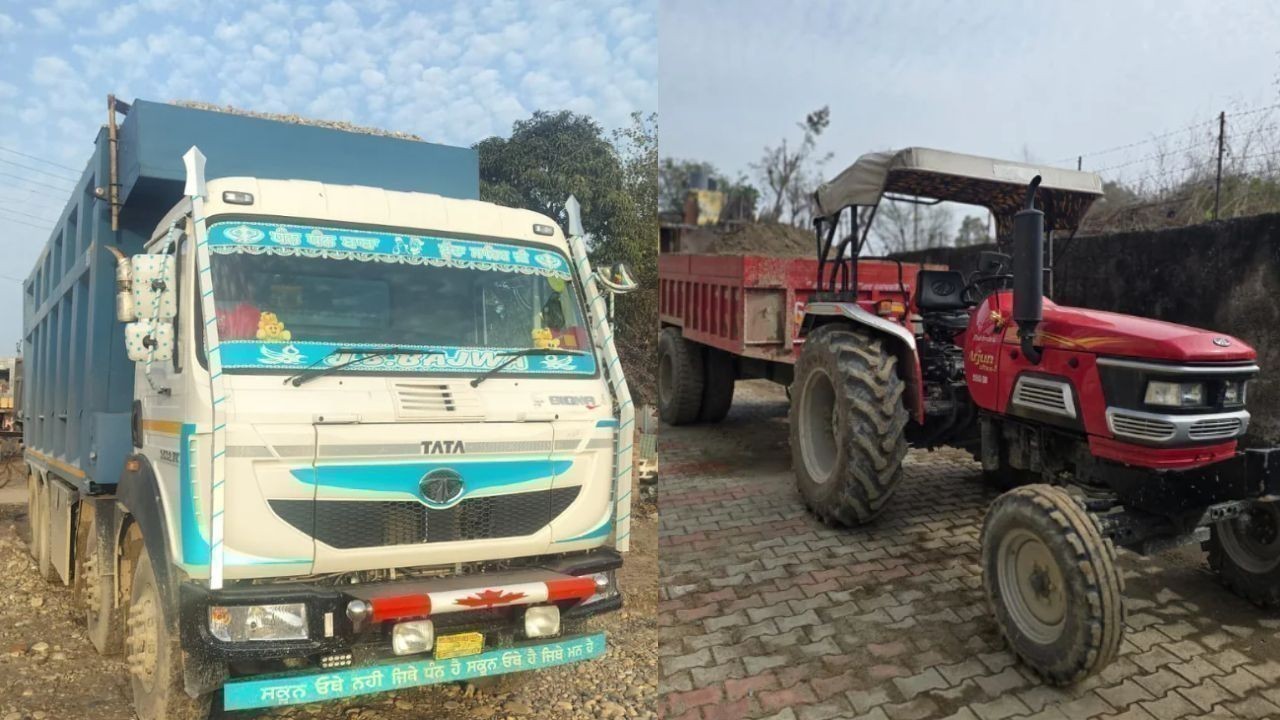 नूरपुर पुलिस ने अवैध खनन माफियाओं के खिलाफ चलाया सख्त अभियान, 2 Tippers और 4 Tractors जप्त