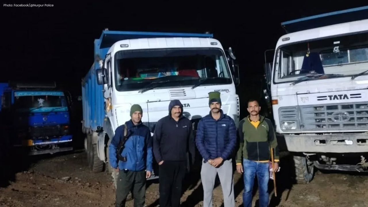 नूरपुर पुलिस का अवैध खनन के खिलाफ सख्त अभियान, वाहनों को कब्जे में लिया