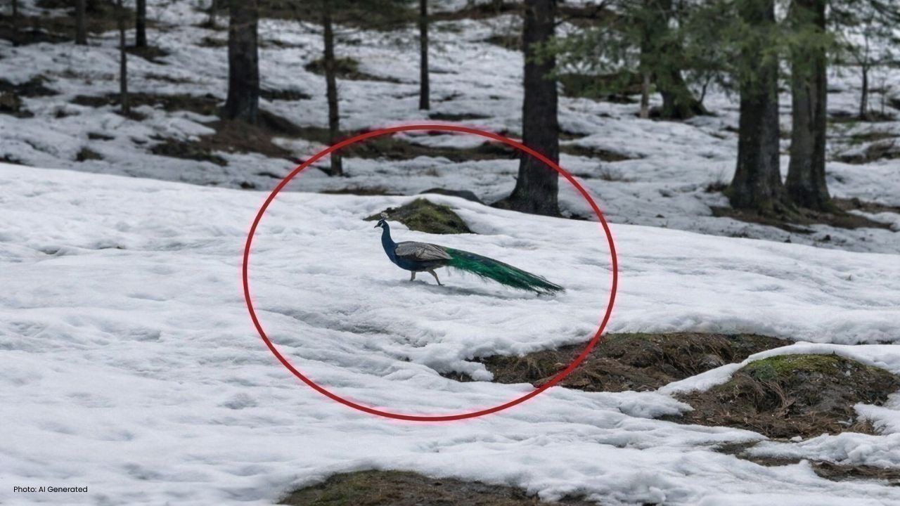 हिमाचल के ऊंचाई वाले क्षेत्र में पहली बार राष्ट्रीय पक्षी मोर का दिखना, वन्यजीव विशेषज्ञ भी हुए आश्चर्यचकित