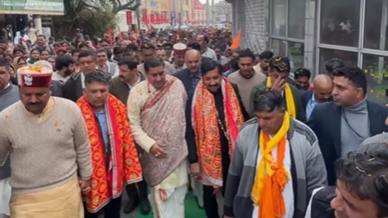 चिंतपूर्णी पहुंची स्वामी हेमानंद की ऐतिहासिक पदयात्रा