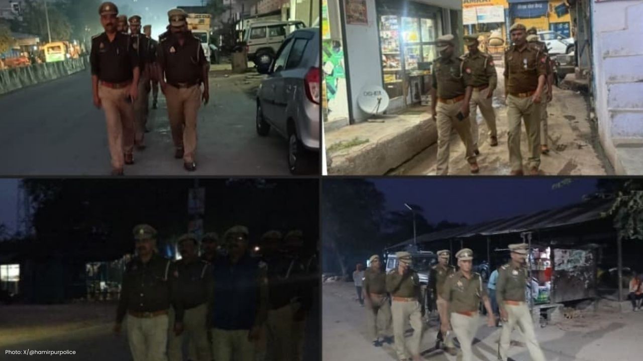 हमीरपुर पुलिस की पैदल गश्त और विशेष अभियान, 202 वाहनों के काटे ई-चालान