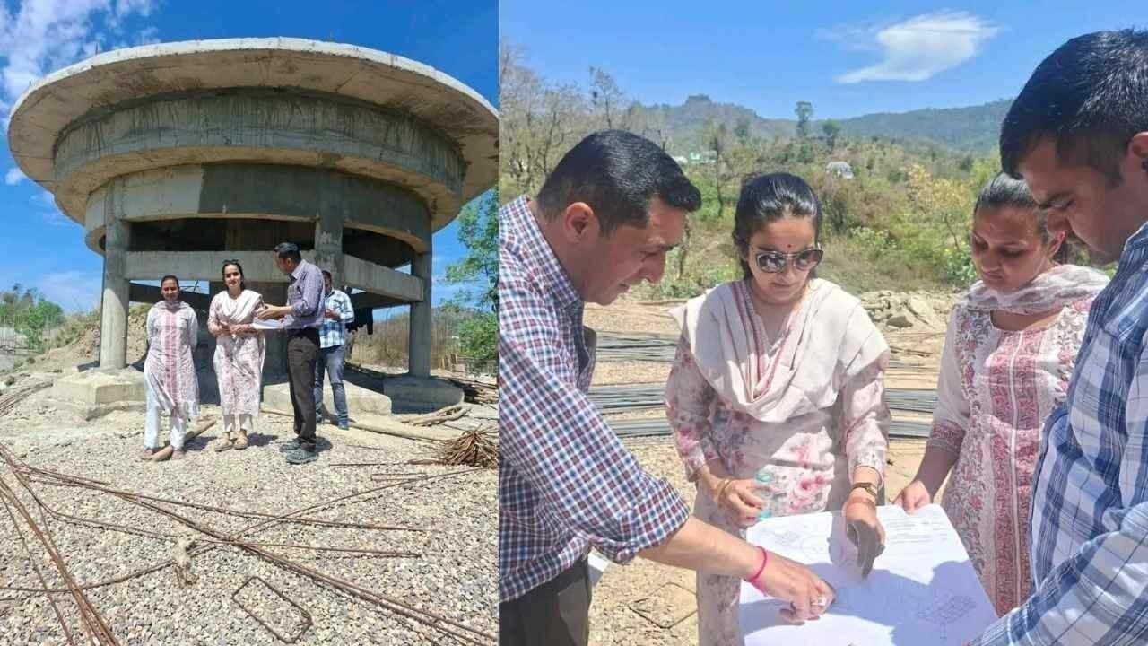 डीसी गंधर्वा राठौड़ ने बड़सर में सबसे बड़ी निर्माणाधीन पेयजल परियोजना का निरीक्षण किया