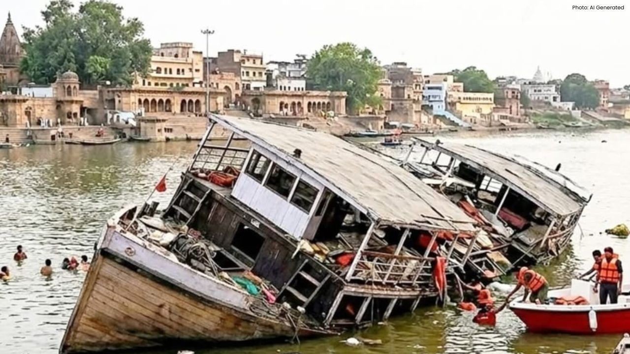 वृंदावन में केशी घाट के पास यमुना नदी में स्टीमर पलटा, कई लोगों की मौत और कई लापता