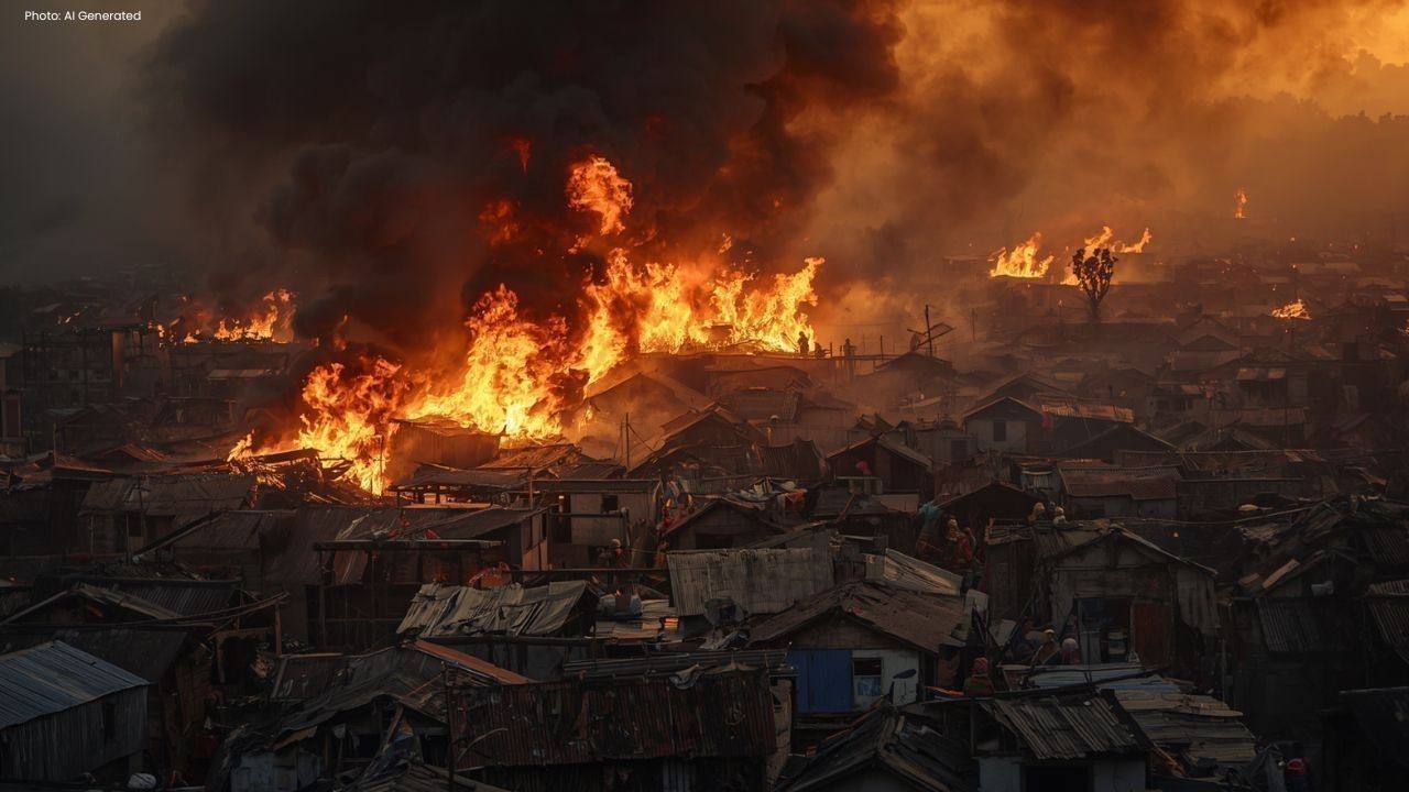 ऊना के बसाल में दर्दनाक हादसा, आग लगने से 100 से ज्यादा झुग्गियां जलकर नष्ट