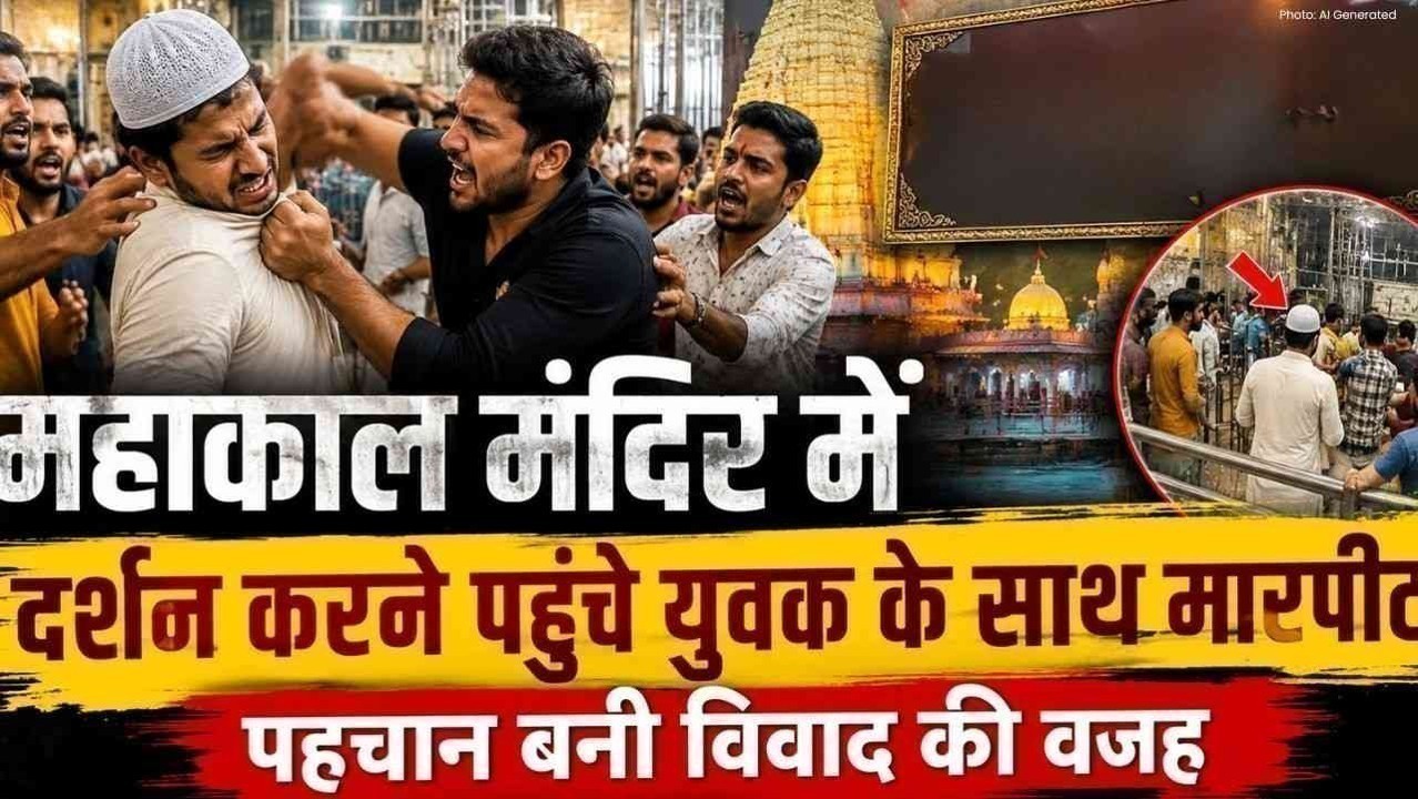 महाकाल मंदिर में दर्शन करने पहुंचे युवक के साथ मारपीट, पहचान बनी विवाद की वजह