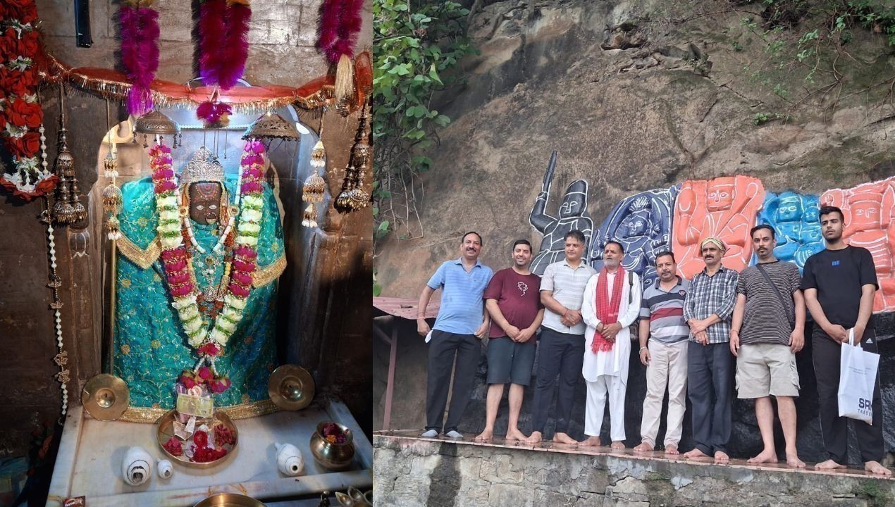 मूसलाधार बारिश में भी नहीं डिगी आस्था, 200 श्रद्धालुओं ने की पदयात्रा
