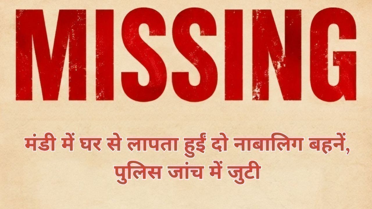 मंडी में घर से लापता हुईं दो नाबालिग बहनें, पुलिस जांच में जुटी
