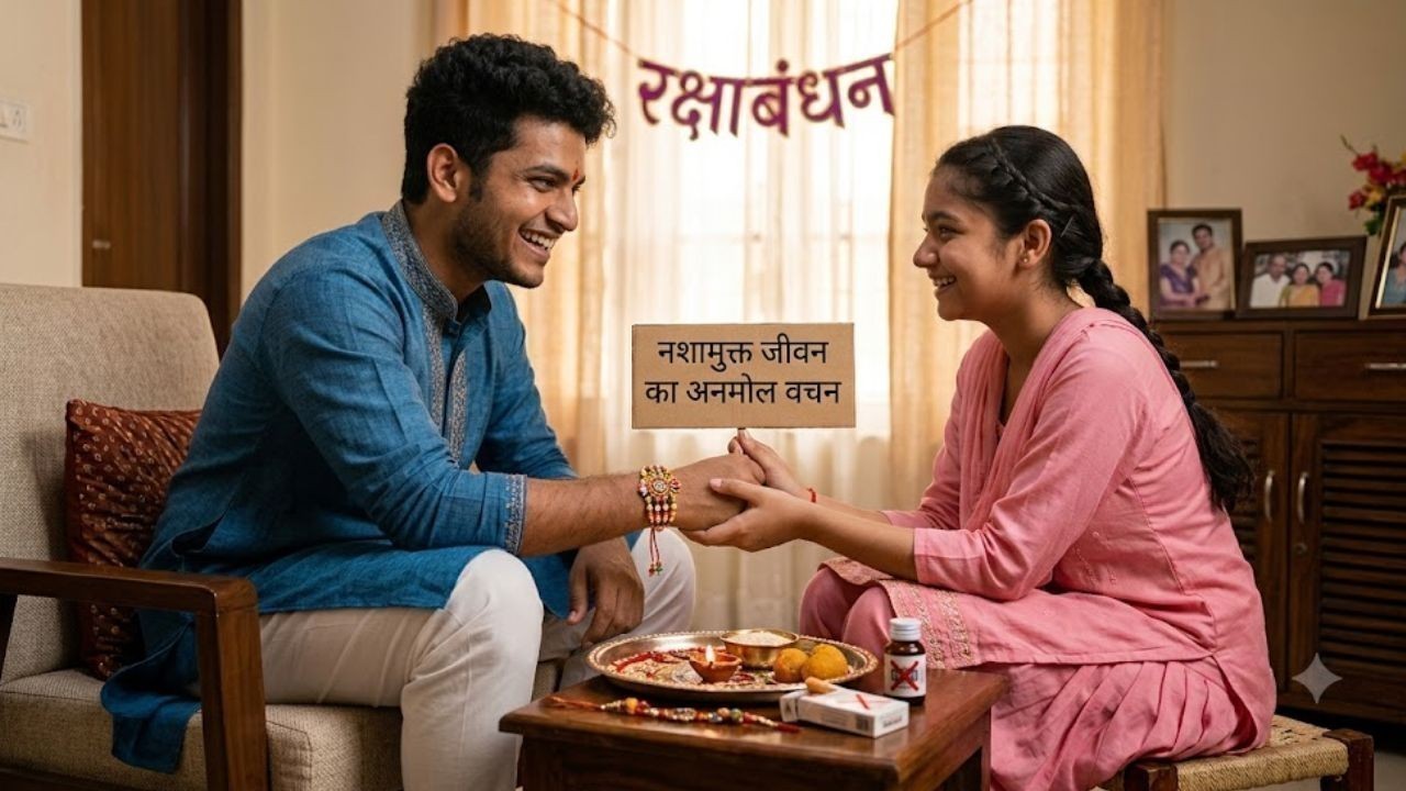 रक्षाबंधन पर बहनें भाइयों से लें नशामुक्त जीवन का अनमोल वचन