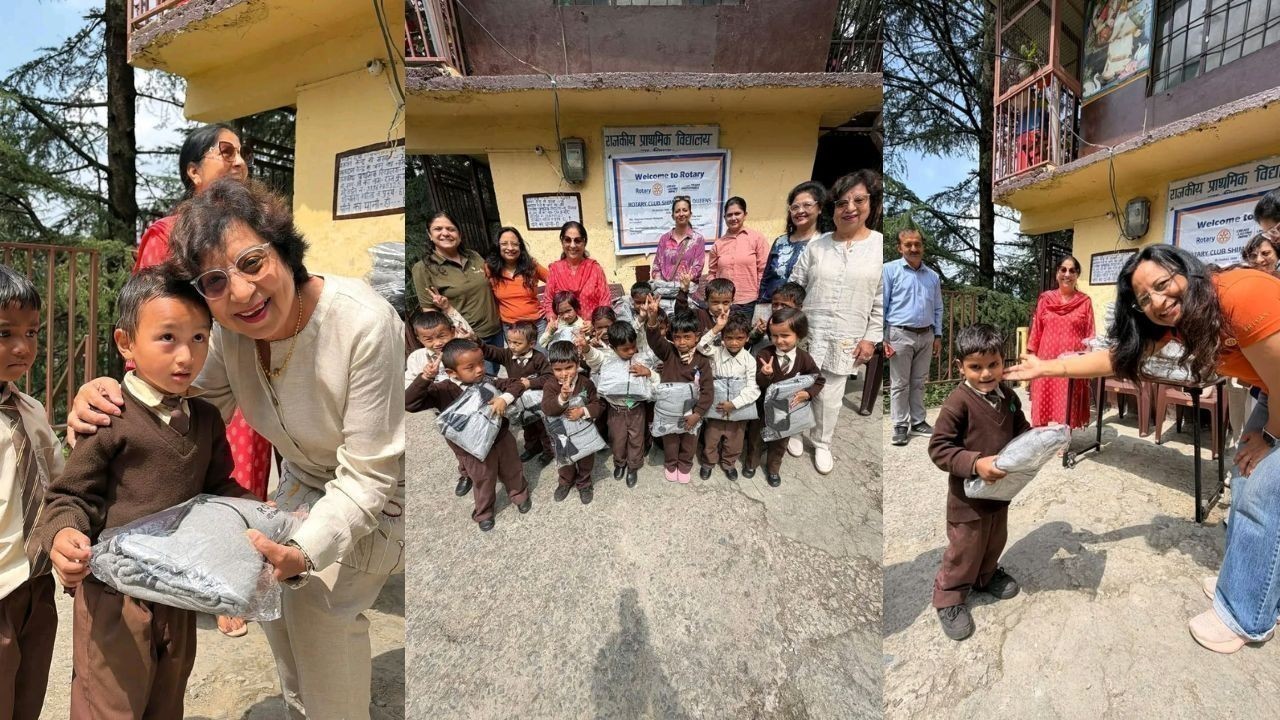 शिमला में रोटरी क्लब ने विद्यार्थियों को बांटे 30 ट्रैकसूट